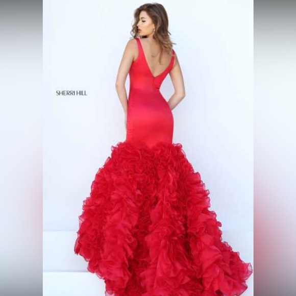 Sherri Hill Red Ball Gown - Picture 3 of 3